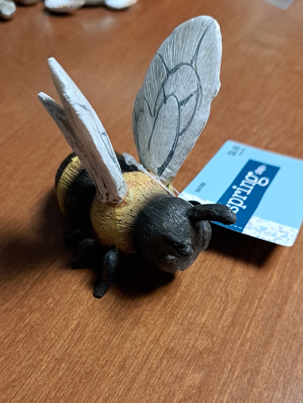 Bee The Spring Shop Yellow and Black Bee Figurine with White Wings
